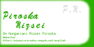 piroska mizsei business card